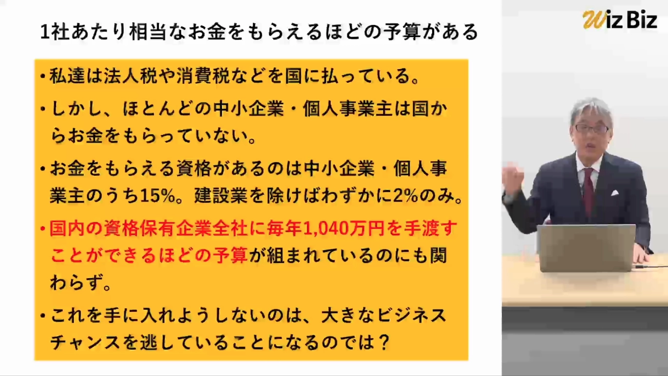 中小企業に手厚い対応を求める「官公需法」の年間5兆円超の予算について